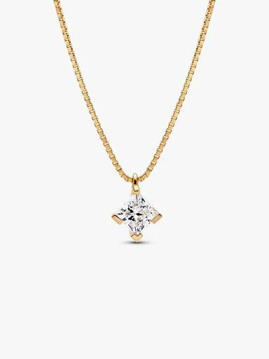 14k Gold Lab-grown Diamond Pendant Necklace