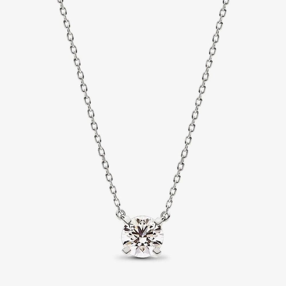 Pandora White Gold Lab-grown Diamond Pendant Necklace 352878C01-45 352878C01 — photo 1 of 1