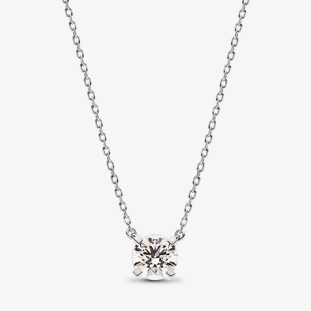 White Gold Lab-grown Diamond Pendant Necklace