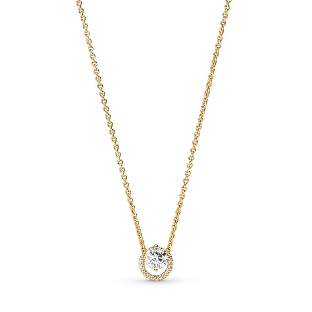 Pandora Sparkling Round Halo Pendant Collier Necklace 361174C01 361174 — Foto 1 von 1