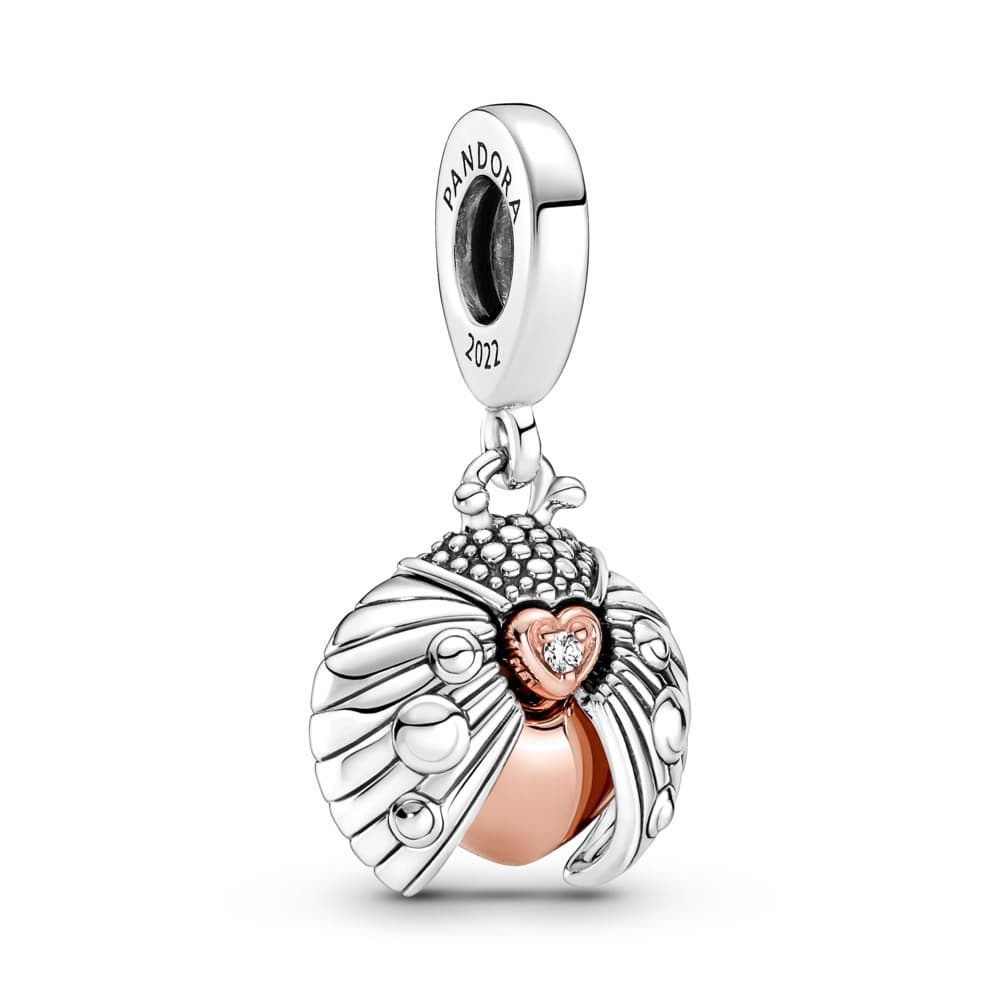Pandora Ladybird & Heart Dangle Charm 780072C01 780072 — Foto 1 von 1