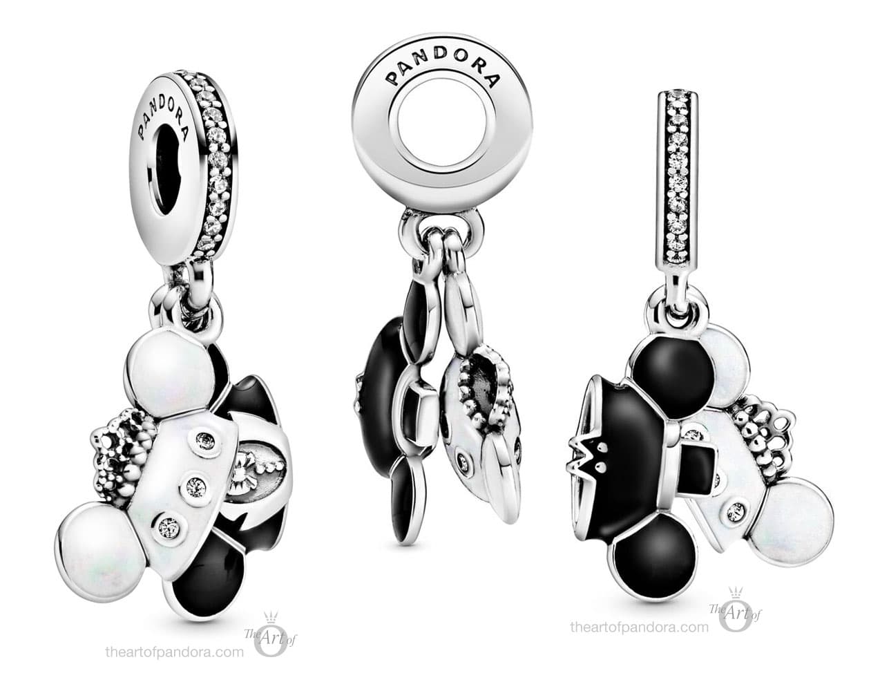 Pandora Mickey & Minnie Wedding Dangle Charm 798804C01 798804 — foto 1 de 1