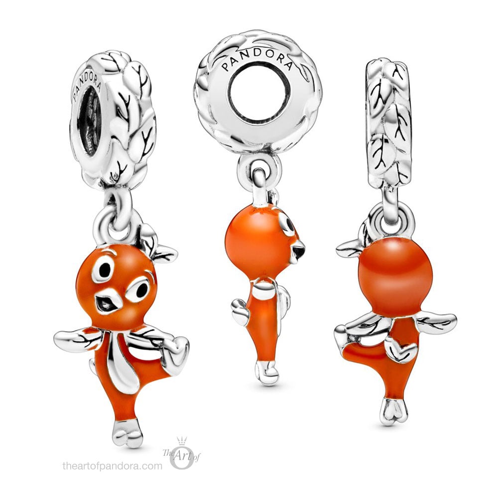 Orange Bird Dangle Charm