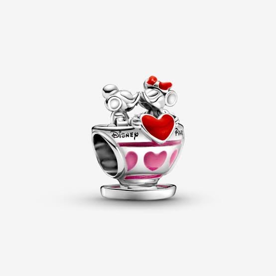 Mickey Mouse & Minnie Mouse Teacup Charm