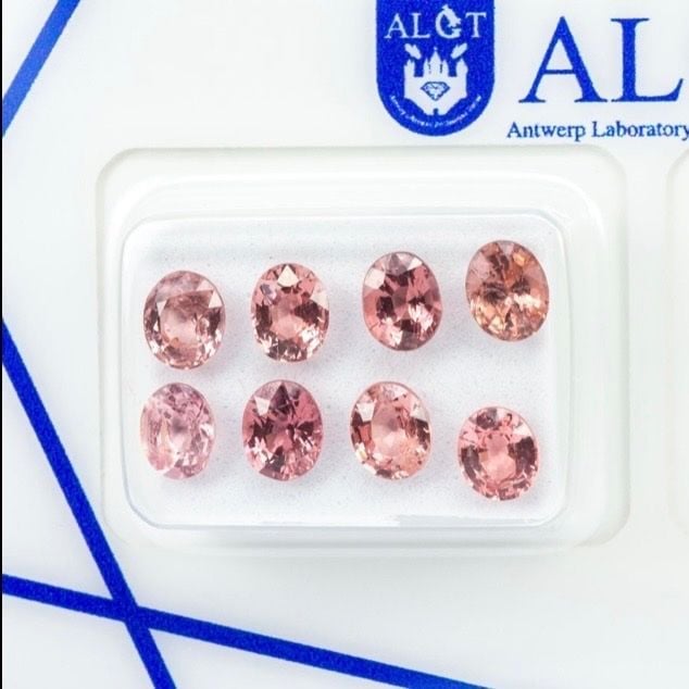 Natural Spinels 8 pcs 3.48ct Myanmar ALGT — Mint (M) Gemstones