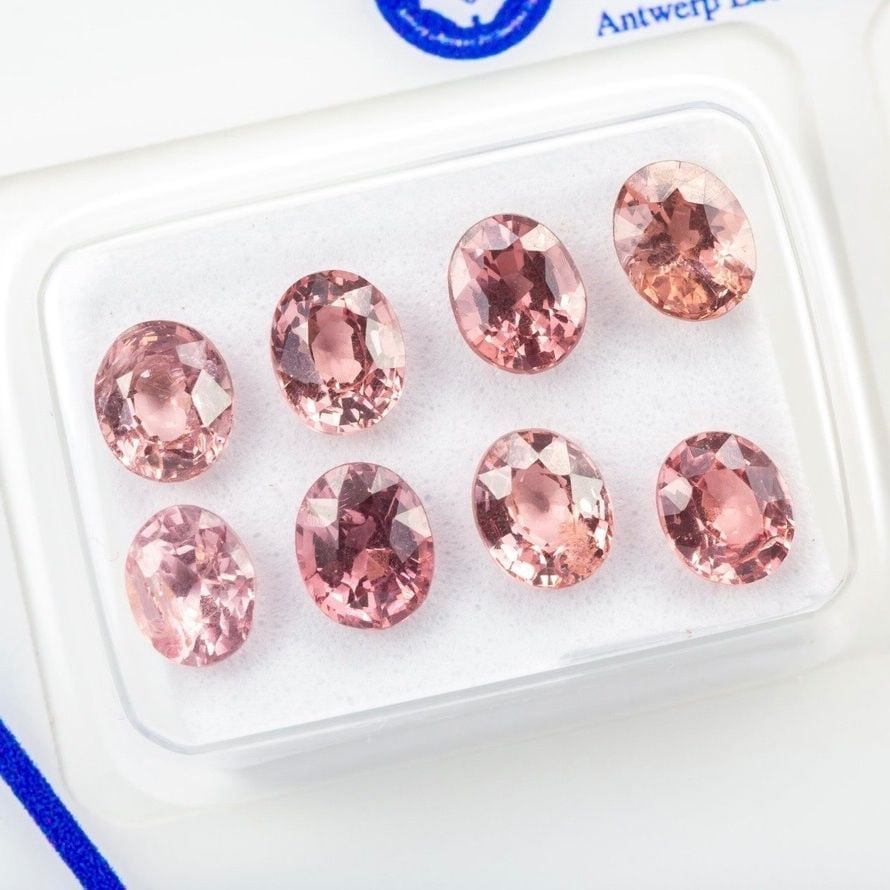 Natural Spinels 8 pcs 3.48ct Myanmar ALGT — Mint (M) Gemstones