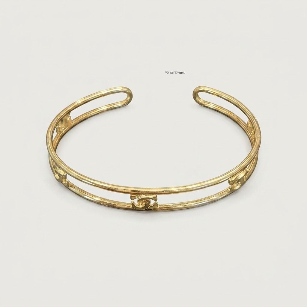 Cartier CC Vintage 18k Gold Cuff Bracelet — bracelets