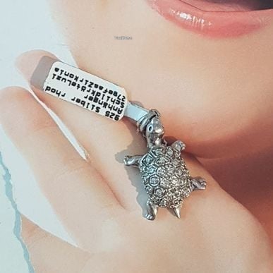 Schildkröten Anhänger Silber Zirkonias — necklaces