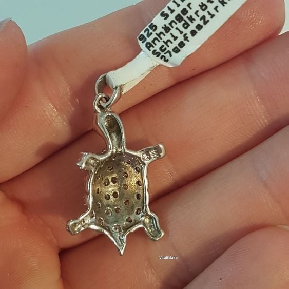 Schildkröten Anhänger Silber Zirkonias — necklaces