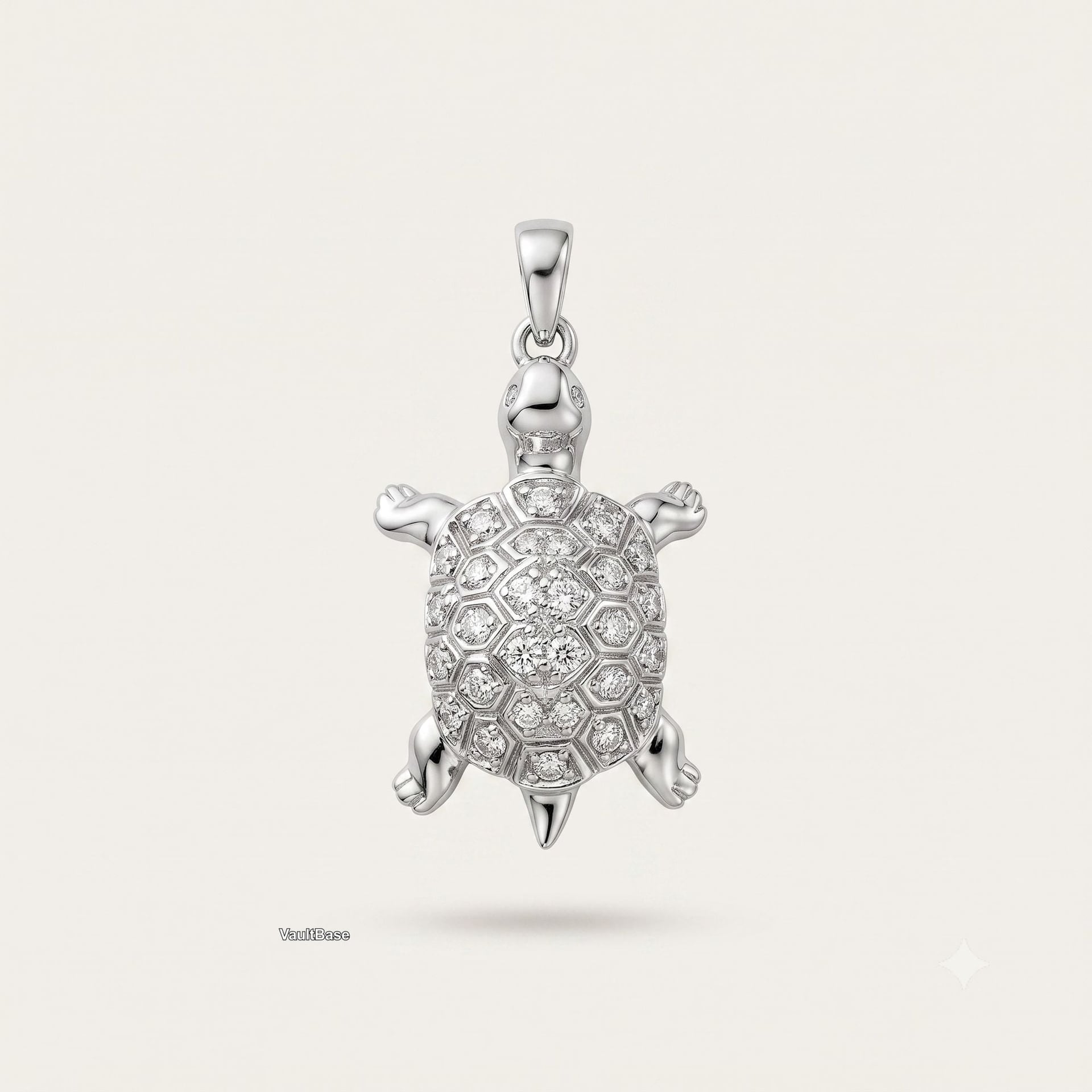 Turtle Pendant Silver Cubic Zirconia — Very good / fine (VG+) Necklaces & pendants