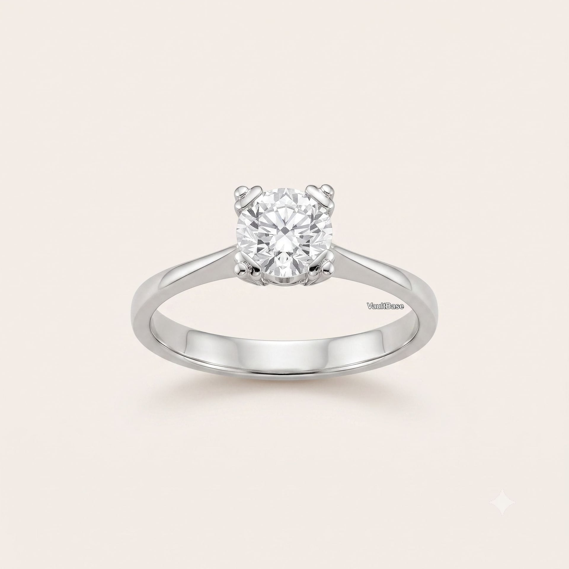 Edler Solitärring mit 1 Brillant — rings