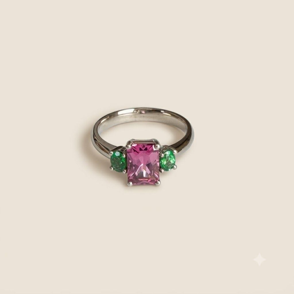 Damenring spinell tsavorit — rings