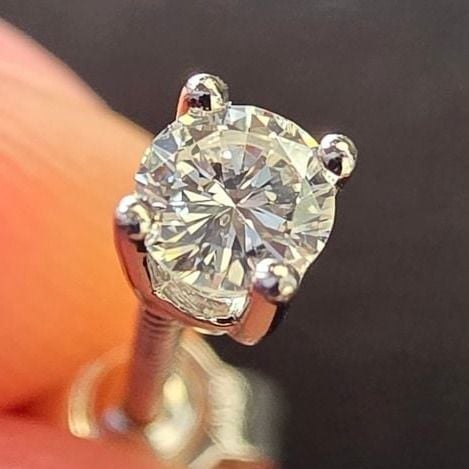 Diamond Earrings White Gold — Excellent (M-) Earrings