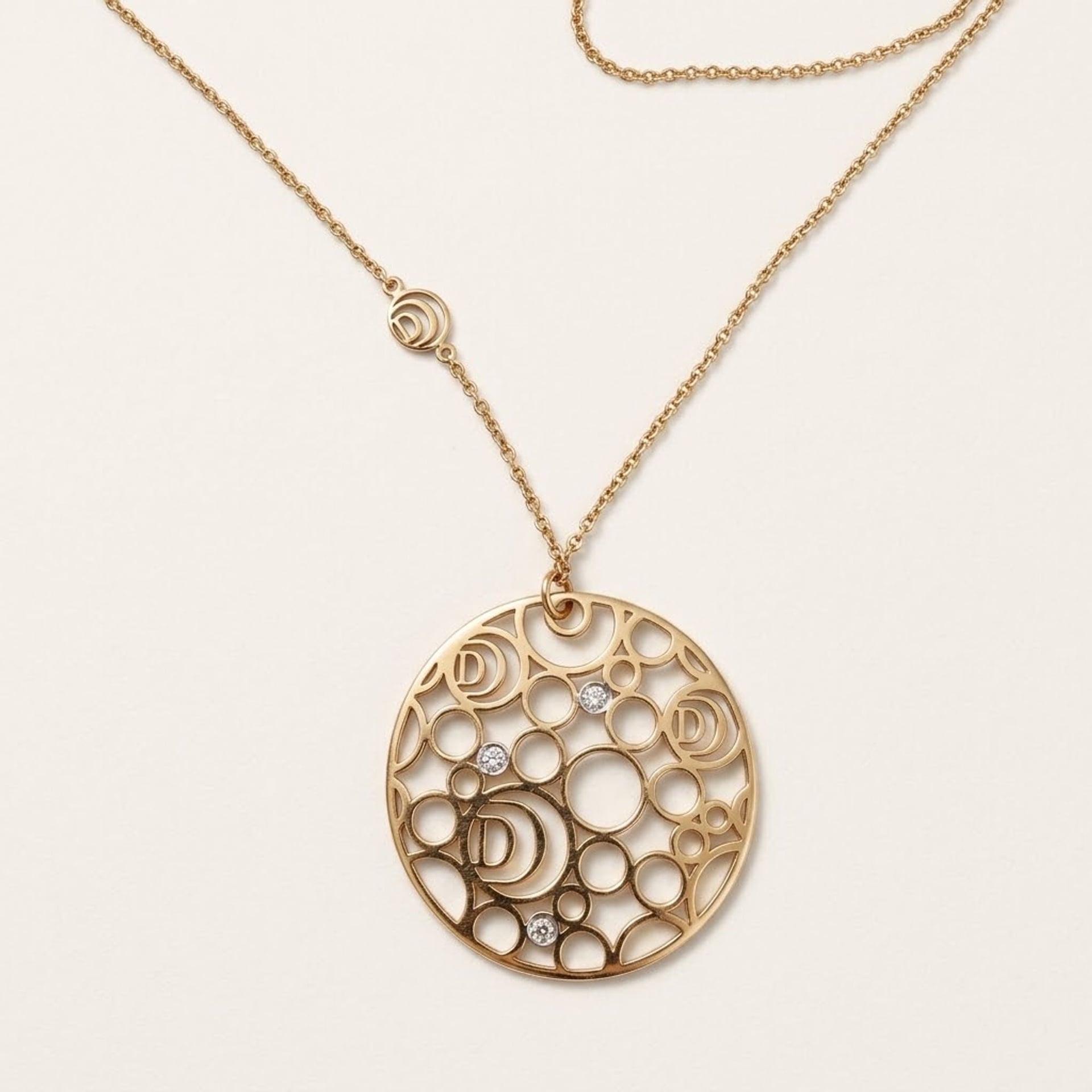 Damiani Collier Or rose avec brillants — Excellent (M-) Colliers & pendentifs