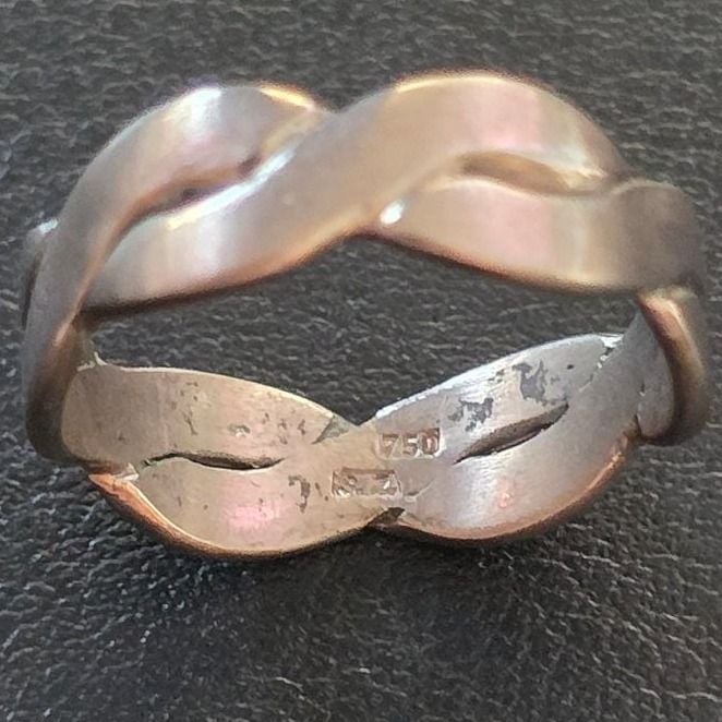 Anello in oro bianco 4.93 g — Molto buono/pregiato (VG+) Anelli