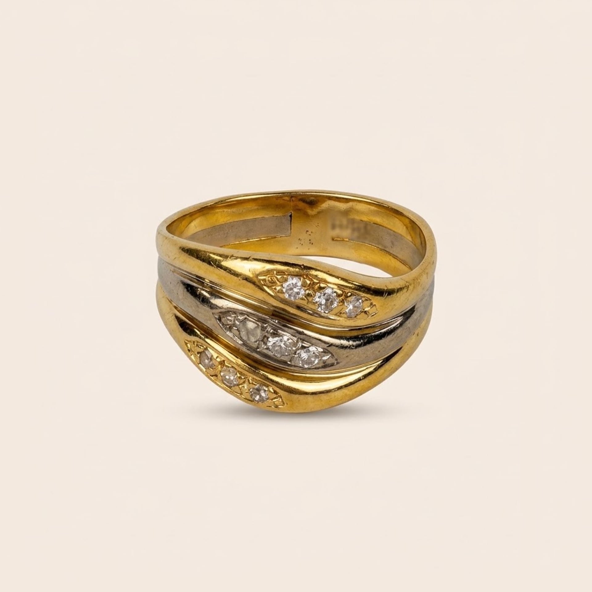 White Gold Ring with Diamonds Size 56 — Very good / fine (VG+) Rings