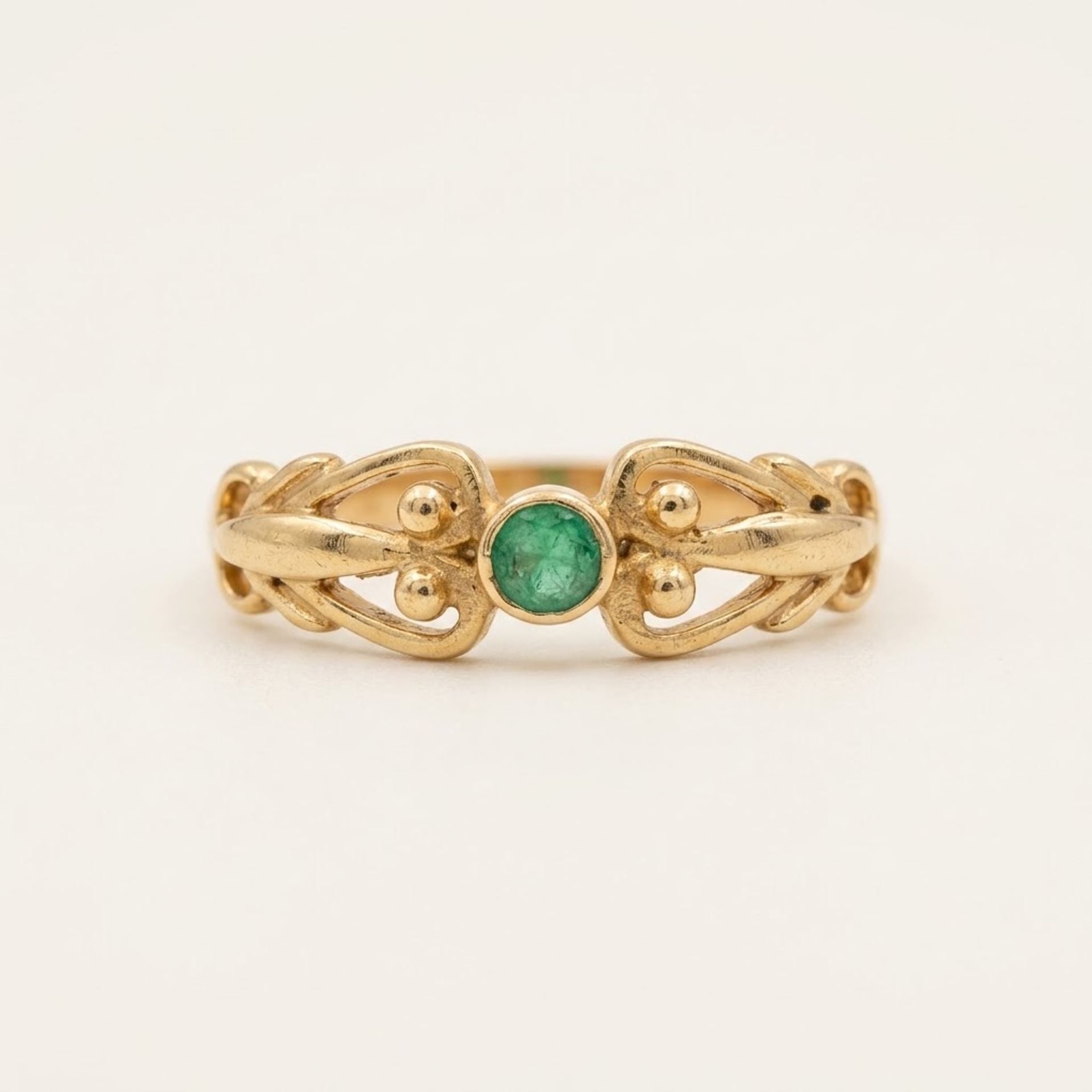 Anillo de oro 750 con crisoprasa 1.73g — Very Good / Fine (VG+) Anillos