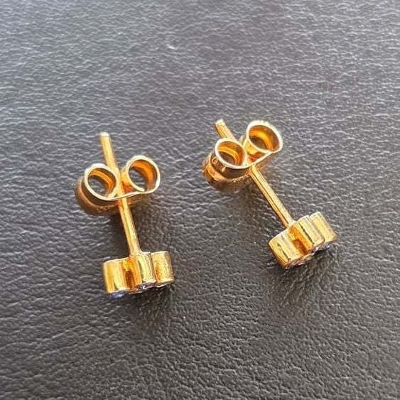 Ear Studs 750 with Blue Sapphires 1.45g — Very good / fine (VG+) Earrings