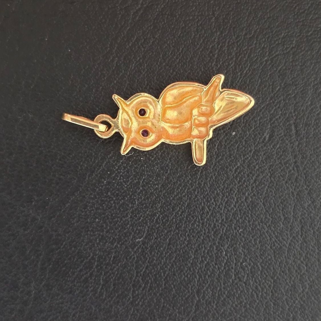 Owl Gold Pendant 750 1.07g — Excellent (M-) Necklaces & pendants