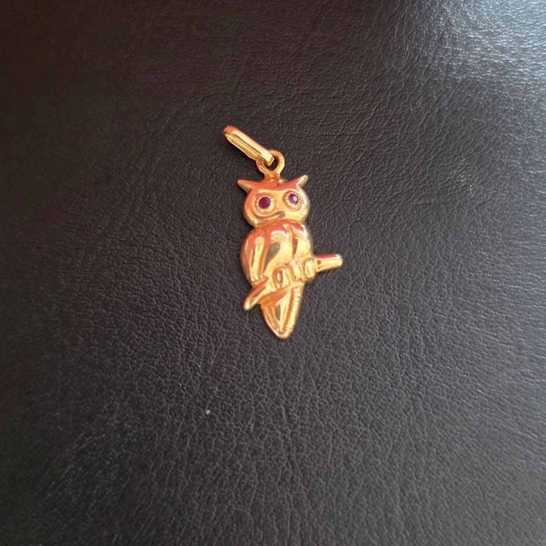 Owl Gold Pendant 750 1.07g — Excellent (M-) Necklaces & pendants