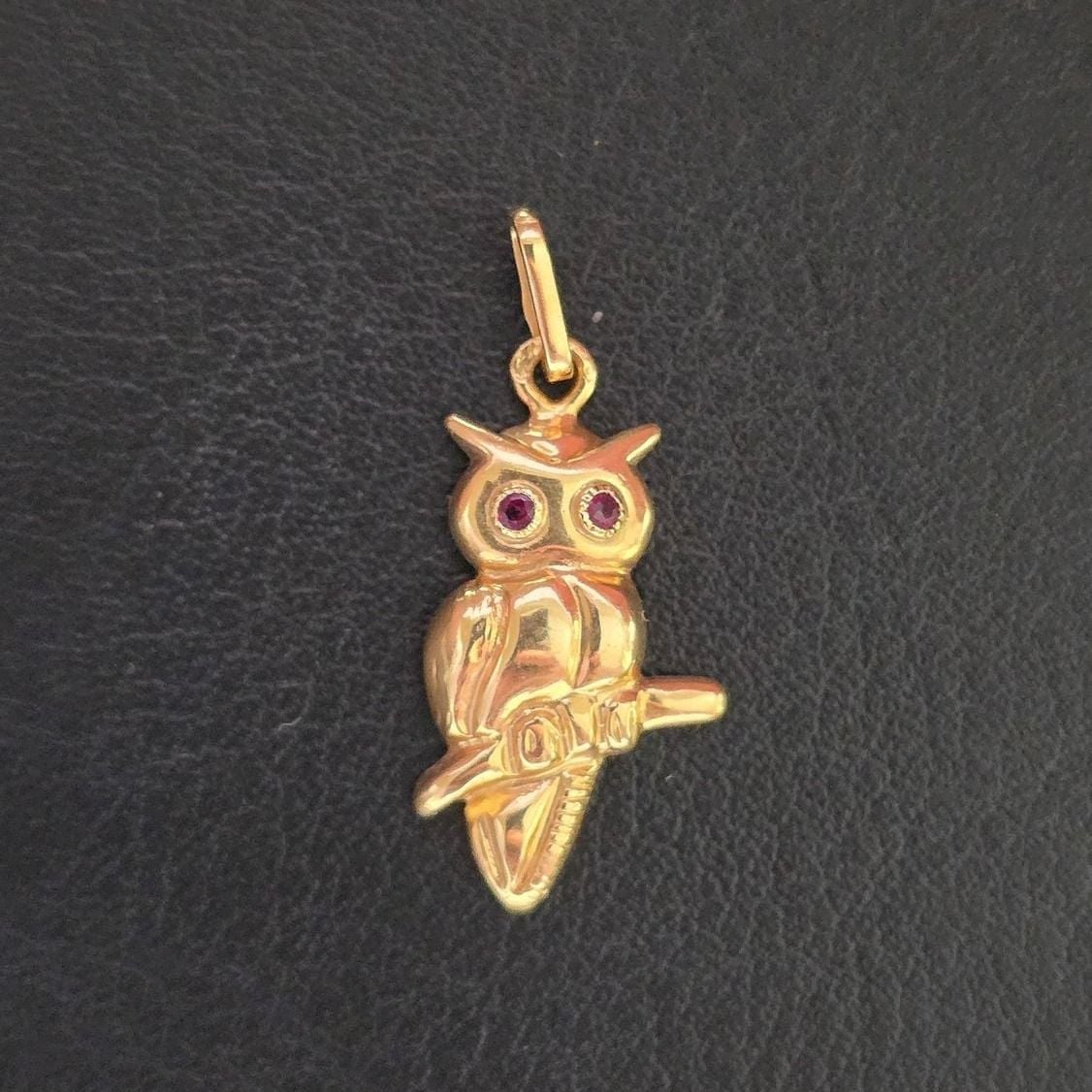 Owl Gold Pendant 750 1.07g — Excellent (M-) Necklaces & pendants