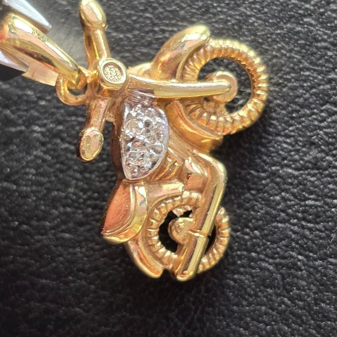 Motorrad Anhänger Gold 585 2.13g — Exzellenter Zustand (M-) Ketten & Anhänger