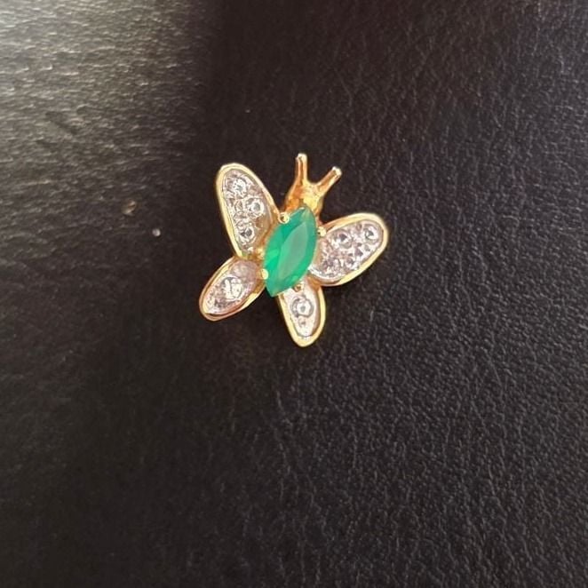 Pendentif Papillon Or 750 0.82g — Excellent (M-) Colliers & pendentifs