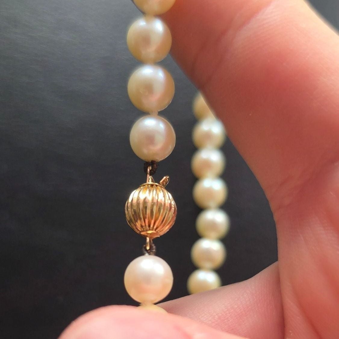 Cultured Pearl Necklace 65cm — Excellent (M-) Necklaces & pendants