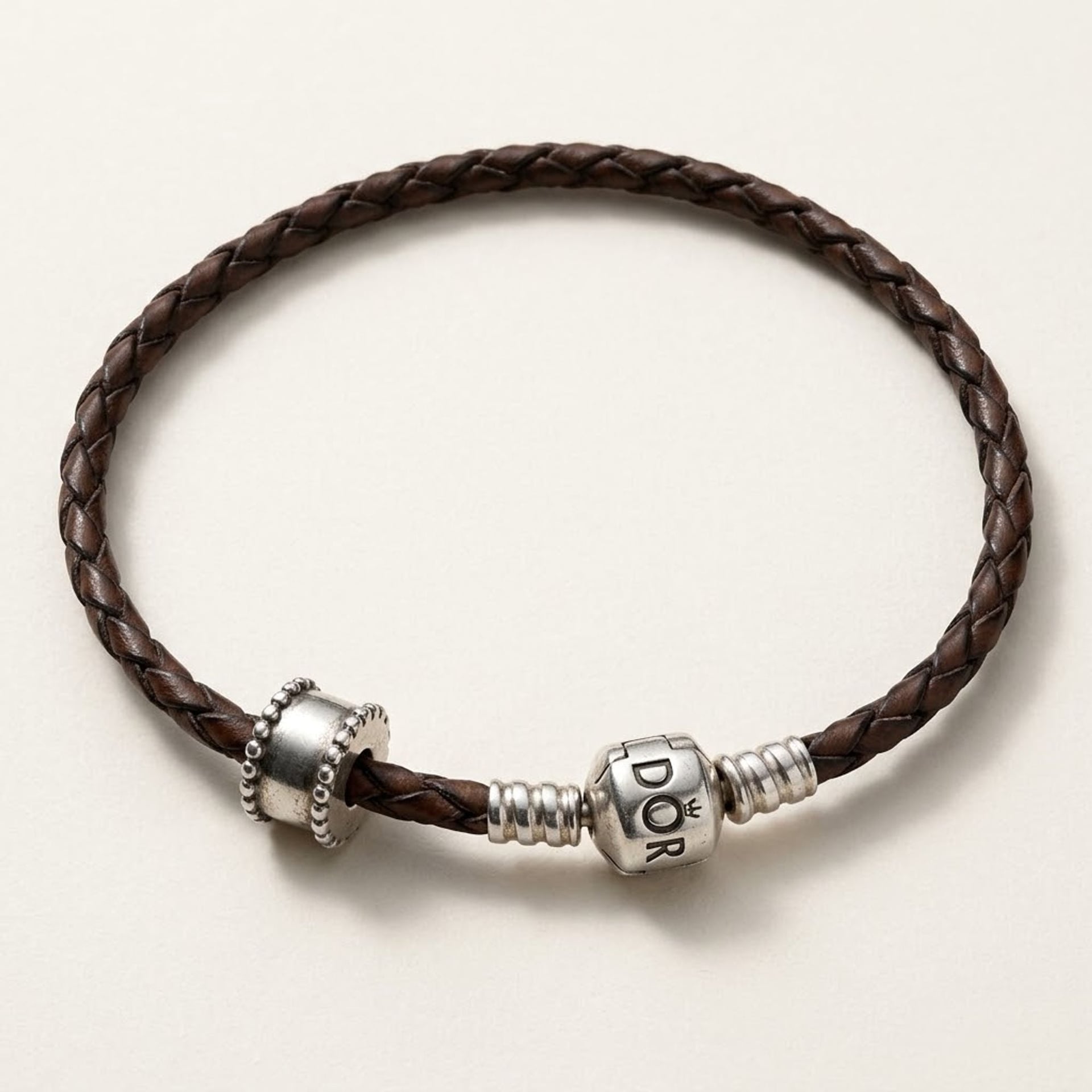Pandora Armbänder Leder braun,geflochten — Good (VG) Bracelets