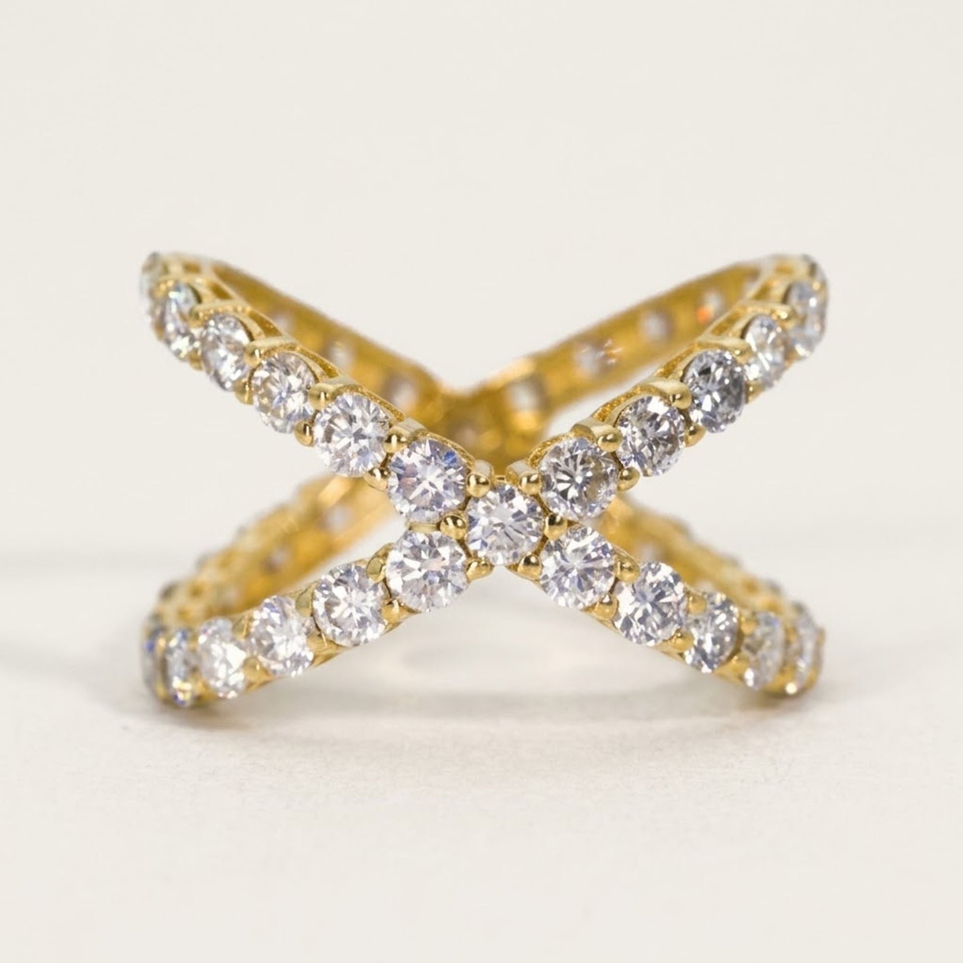 3.22ct Alliance Diamant Ring 14k Gelbgold — Neuwertig (N) Ringe