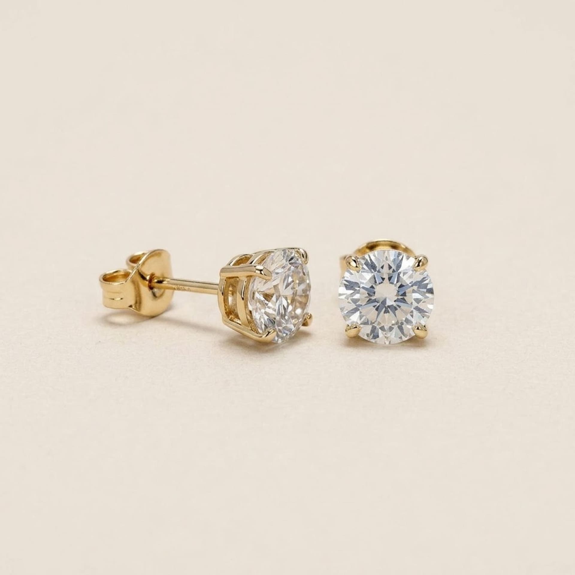2.38ct Diamant Ohrringe 14k Gelbgold — photo 1 sur 4