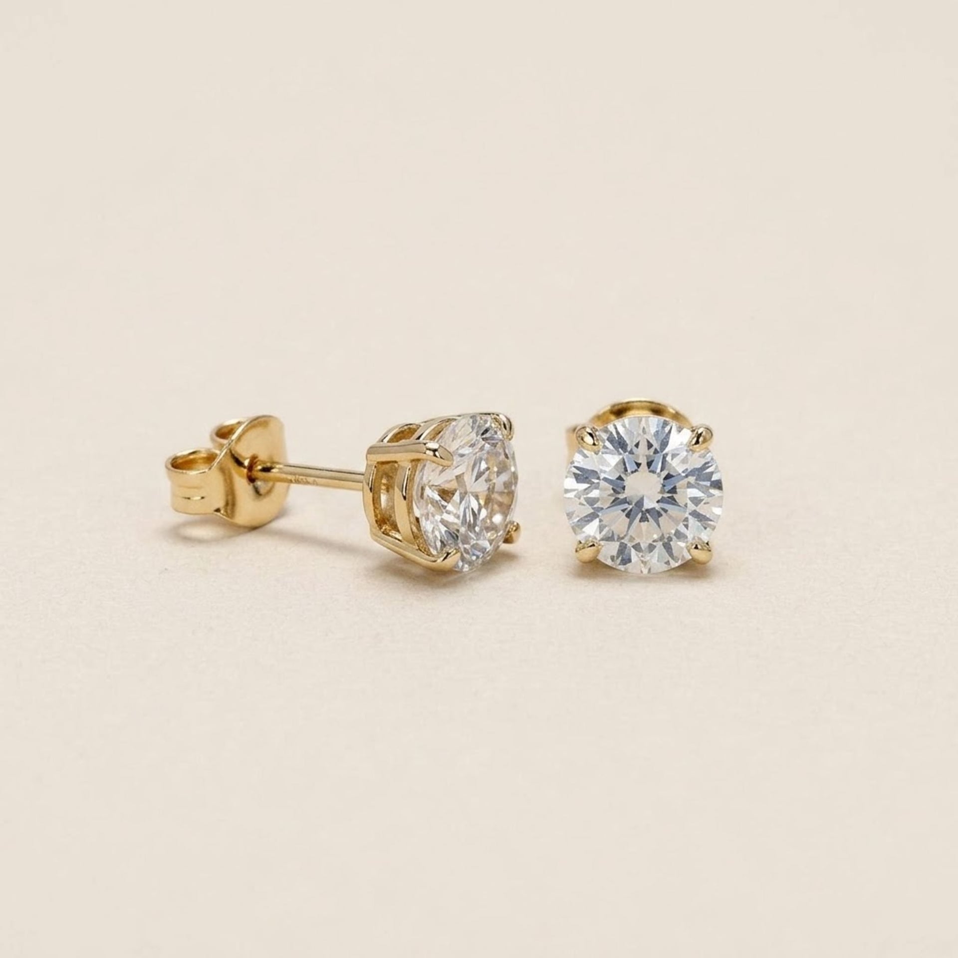 2.38ct Diamond Earrings 14k Yellow Gold — As new (N) Earrings