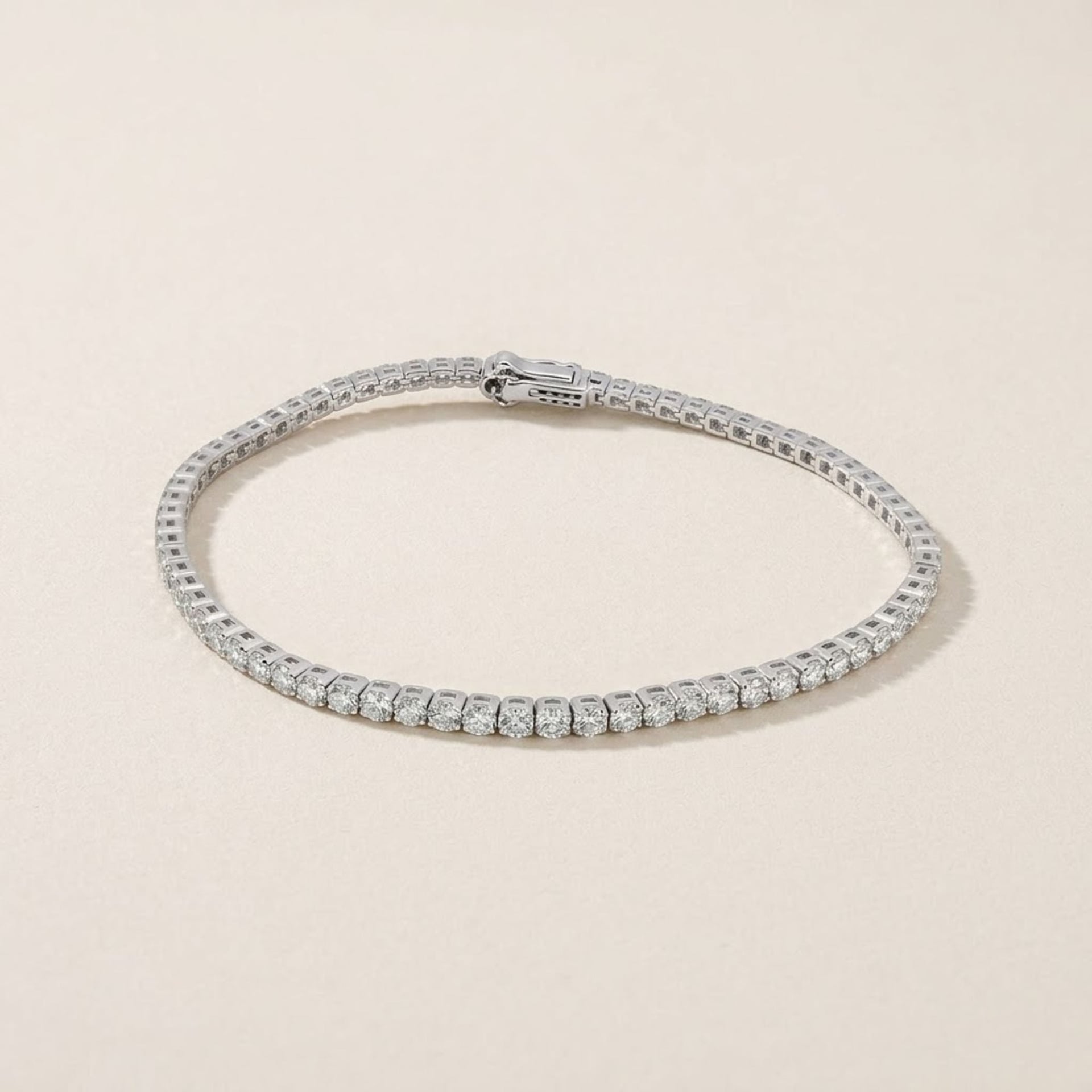 3.74ct Diamant Armband 14k Weissgold — Neuwertig (N) Armbänder
