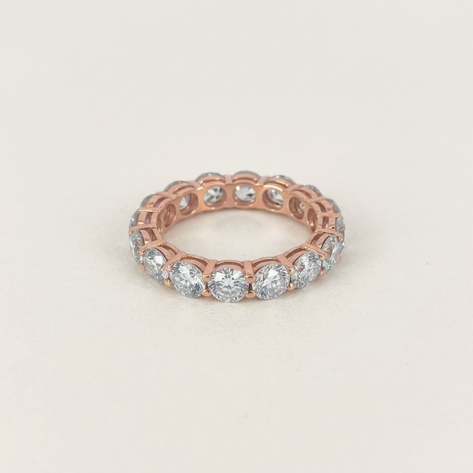 5.20ct Alliance Diamant Ring 14k Roségold — Foto 1 von 4