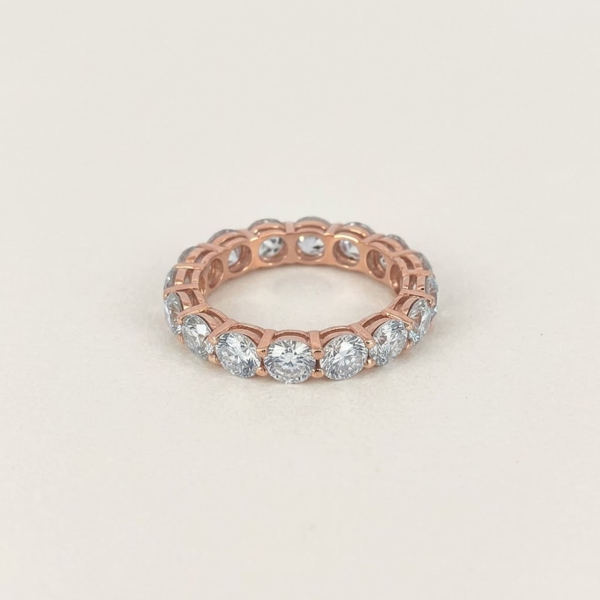 5.20ct Alliance Diamant Ring 14k Roségold — As new (N) Rings
