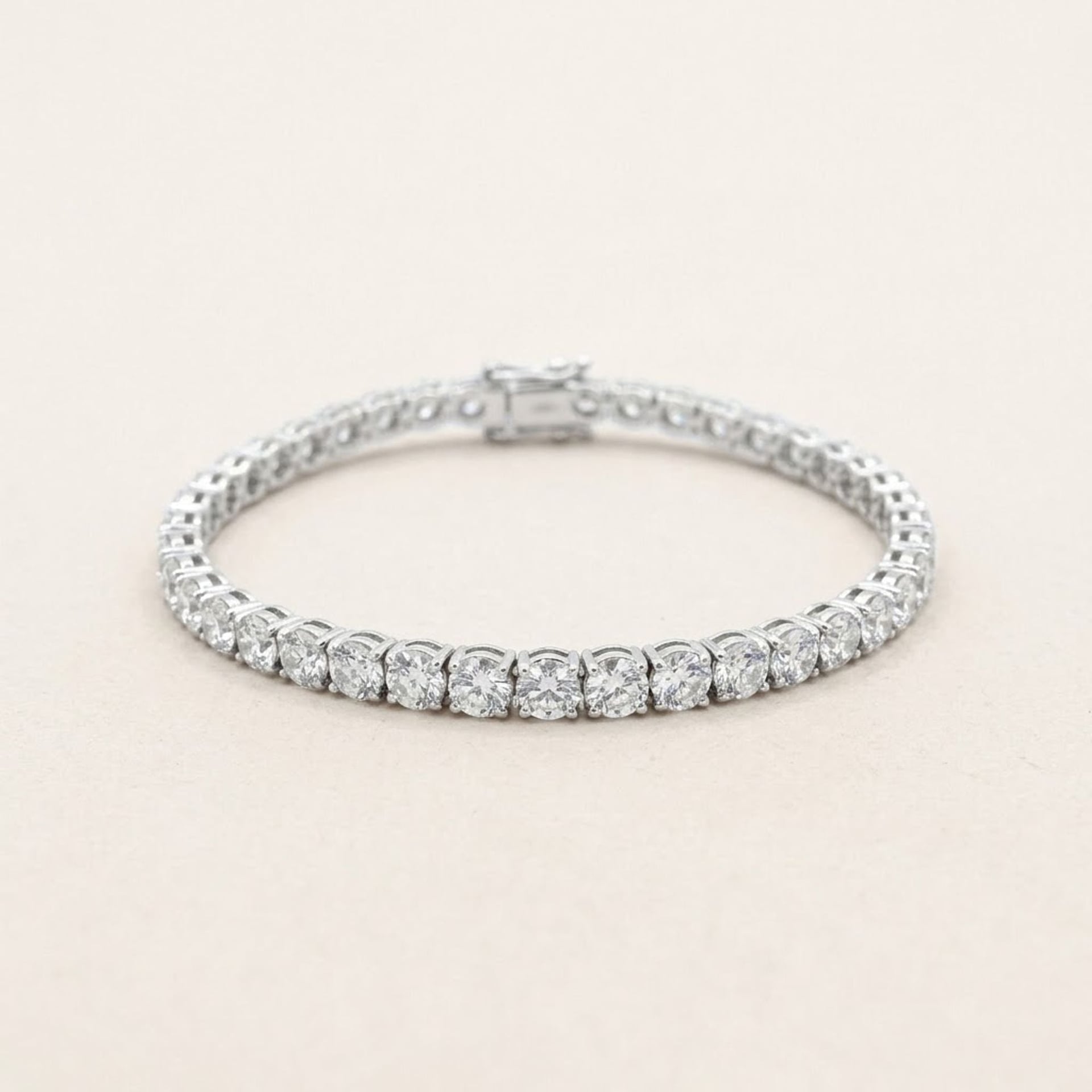 10.74ct Diamant Armband 14k Weissgold — Come nuovo (N) Braccialetti