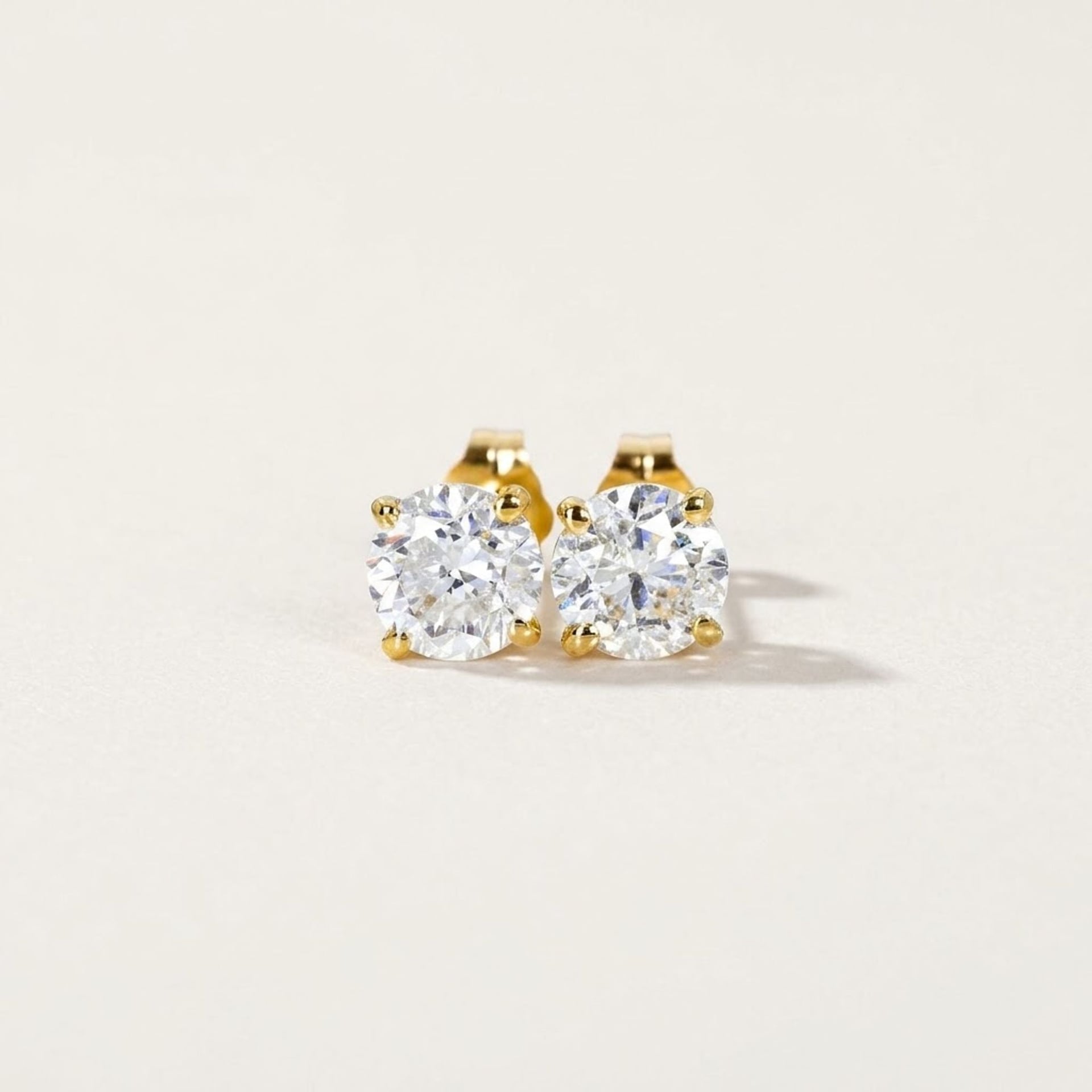 2.05ct Diamant Ohrringe 14k Gelbgold — As new (N) Earrings
