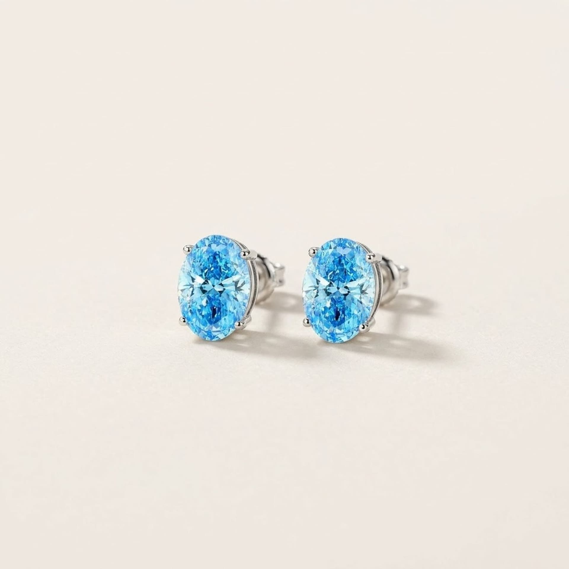 4.05ct Labor Diamant Ohrringe 18k Weissgold — Foto 1 von 5