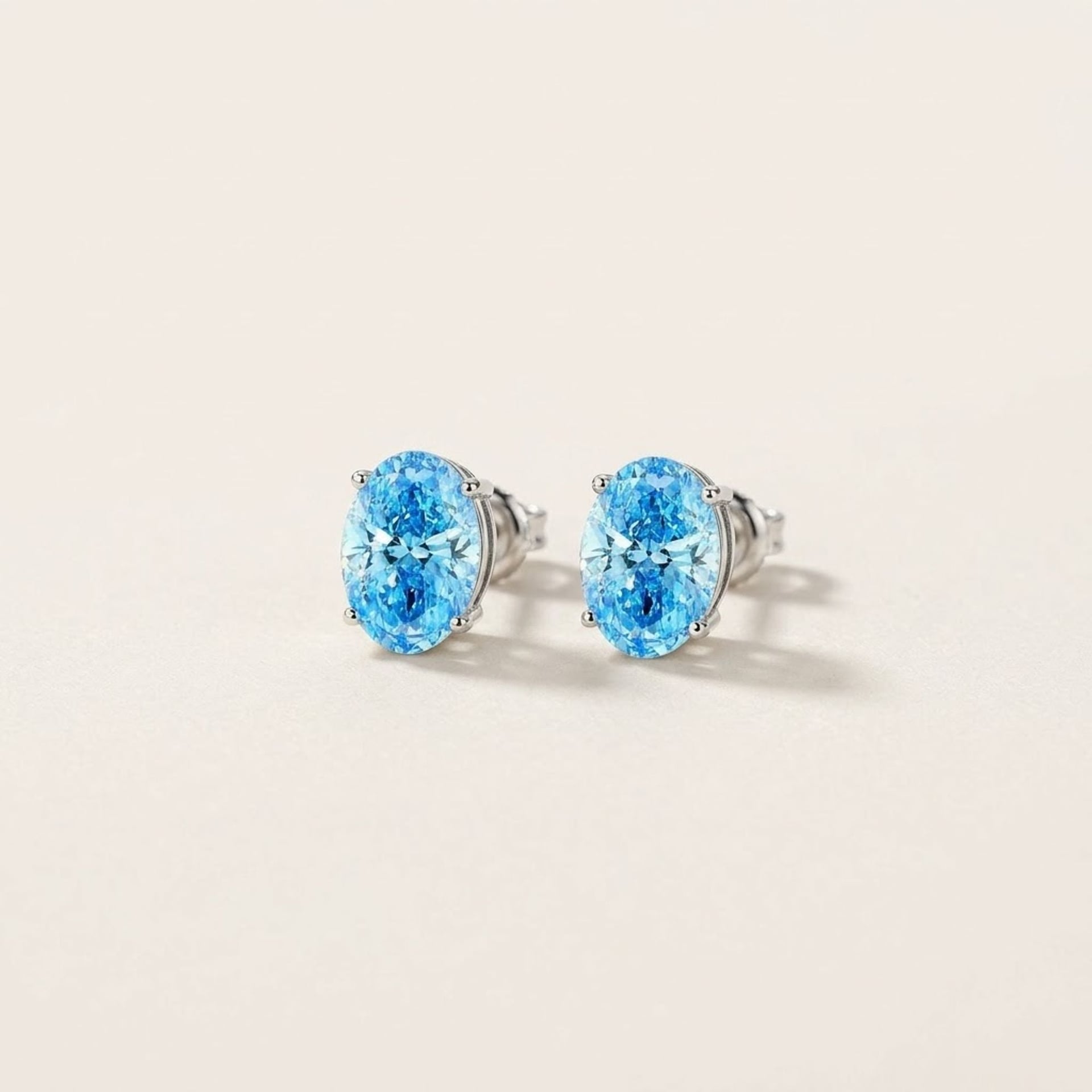 4.05ct Labor Diamant Ohrringe 18k Weissgold — As new (N) Earrings