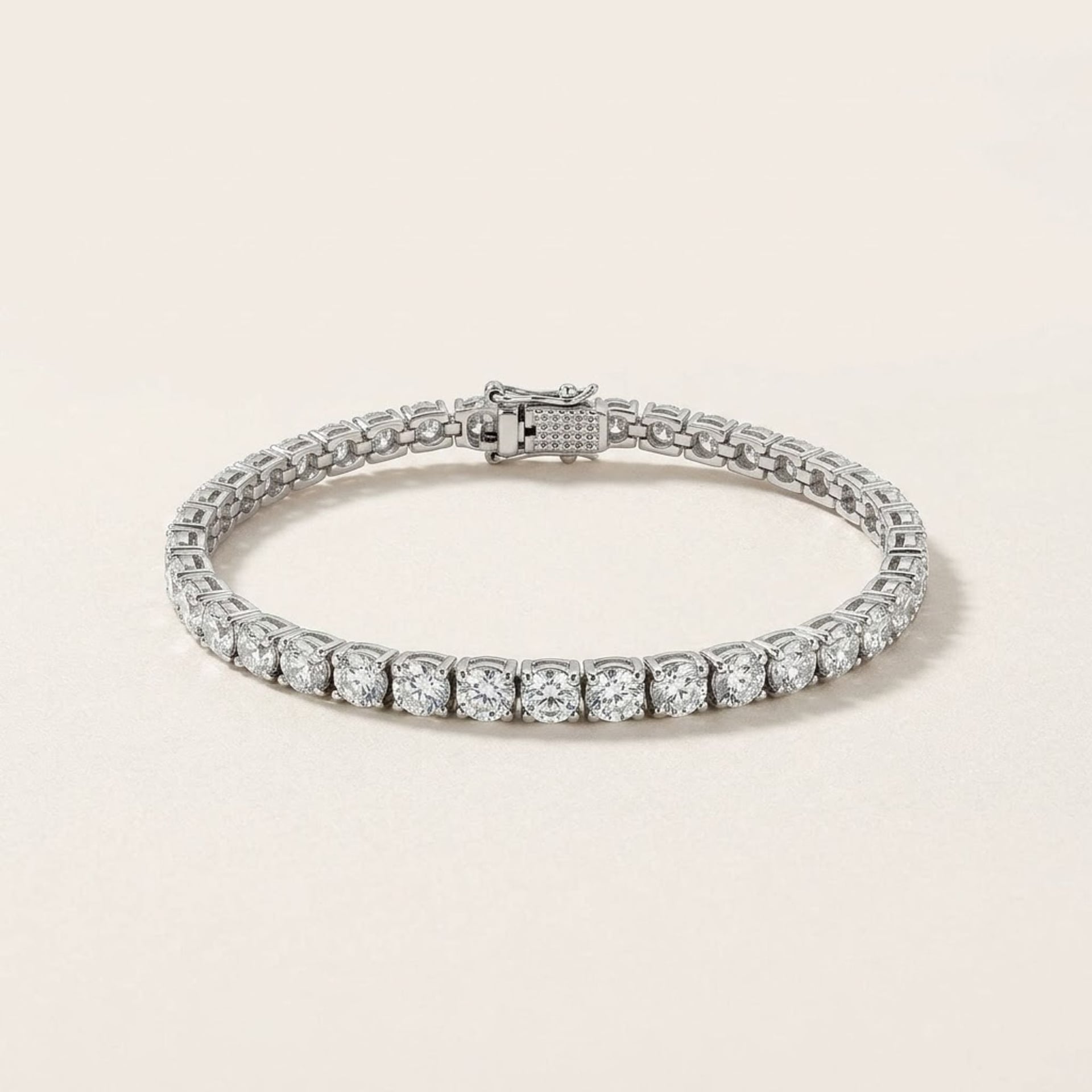 9.03ct Labor Diamant Armband 14k Weissgold — As new (N) Bracelets