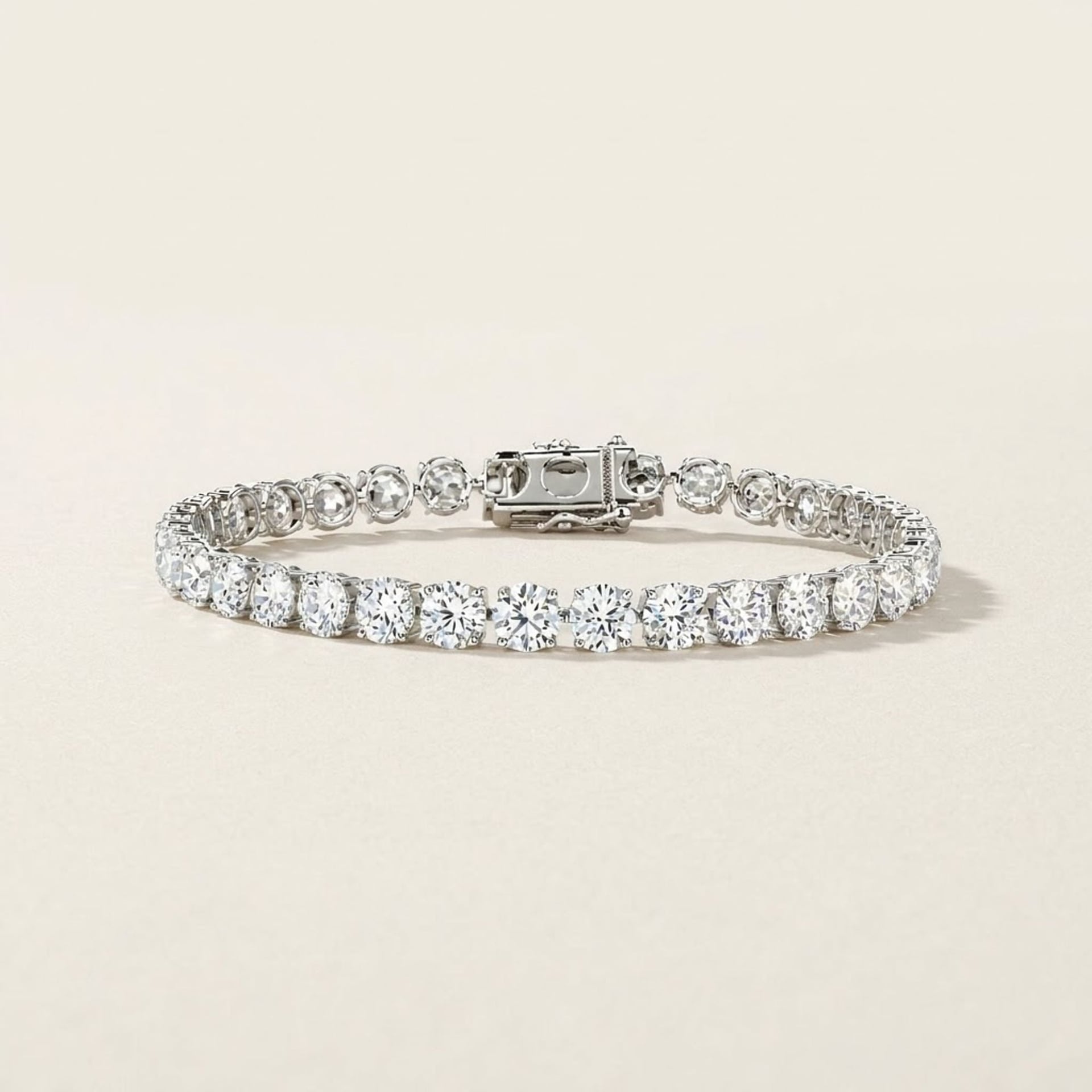 23.73ct Labor Diamant Armband 18k Weissgold — Neuwertig (N) Armbänder