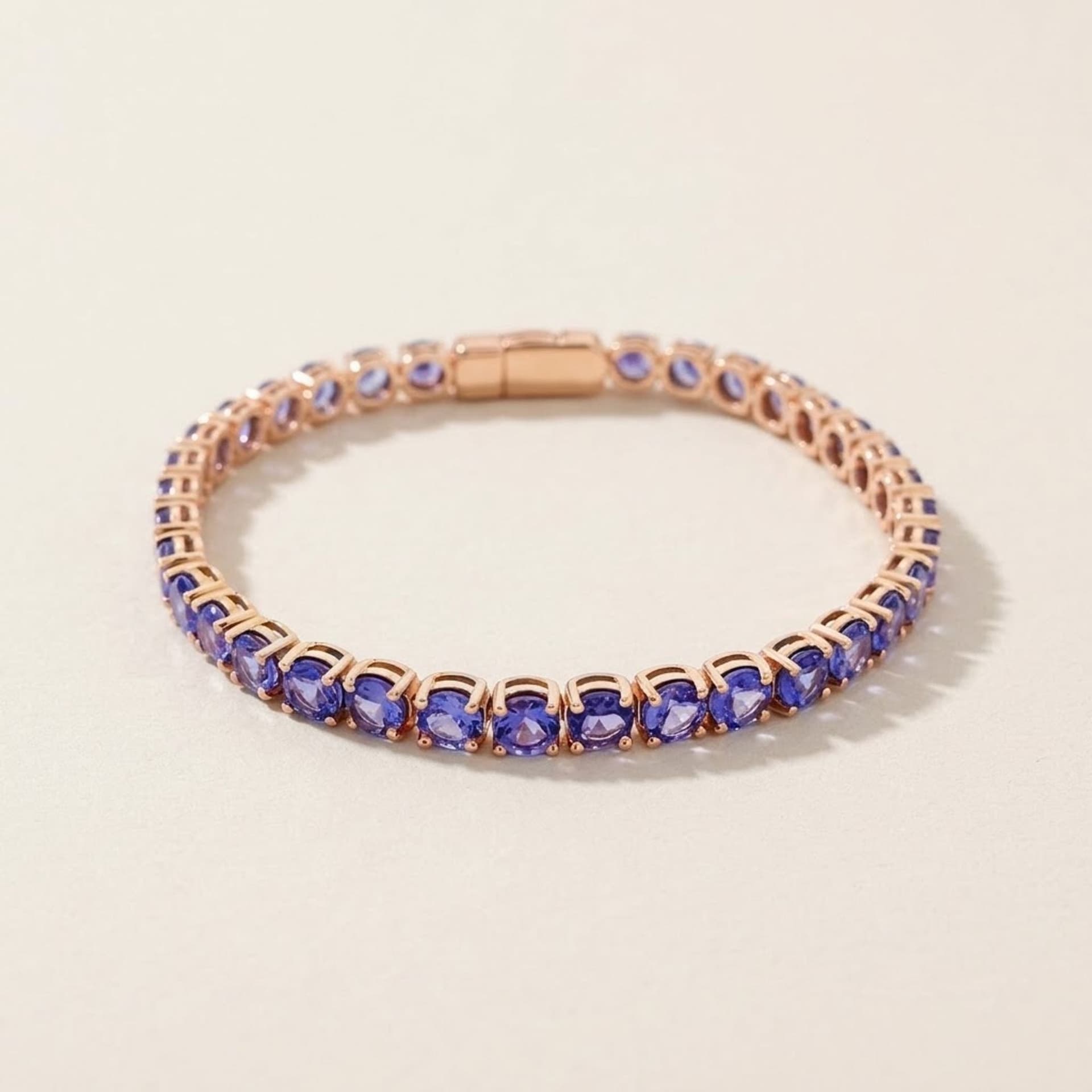 17.90ct Tanzanite Bracelet 14k Rose Gold — photo 1 of 3