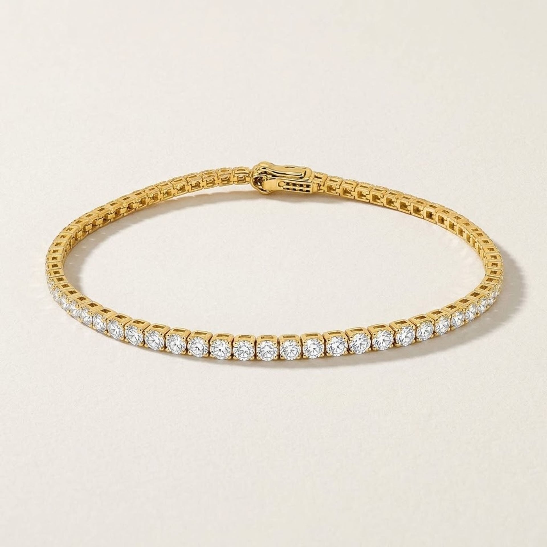 3.30ct Diamant Armband 14k Gelbgold — As new (N) Bracelets