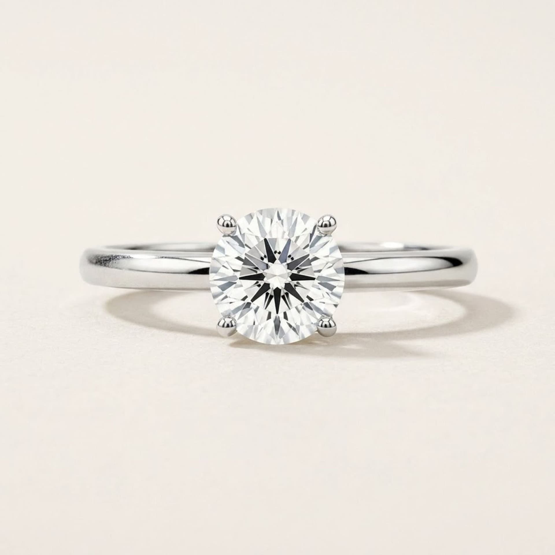 1.00ct Labor Diamant Ring 14k Weissgold — Foto 1 von 6