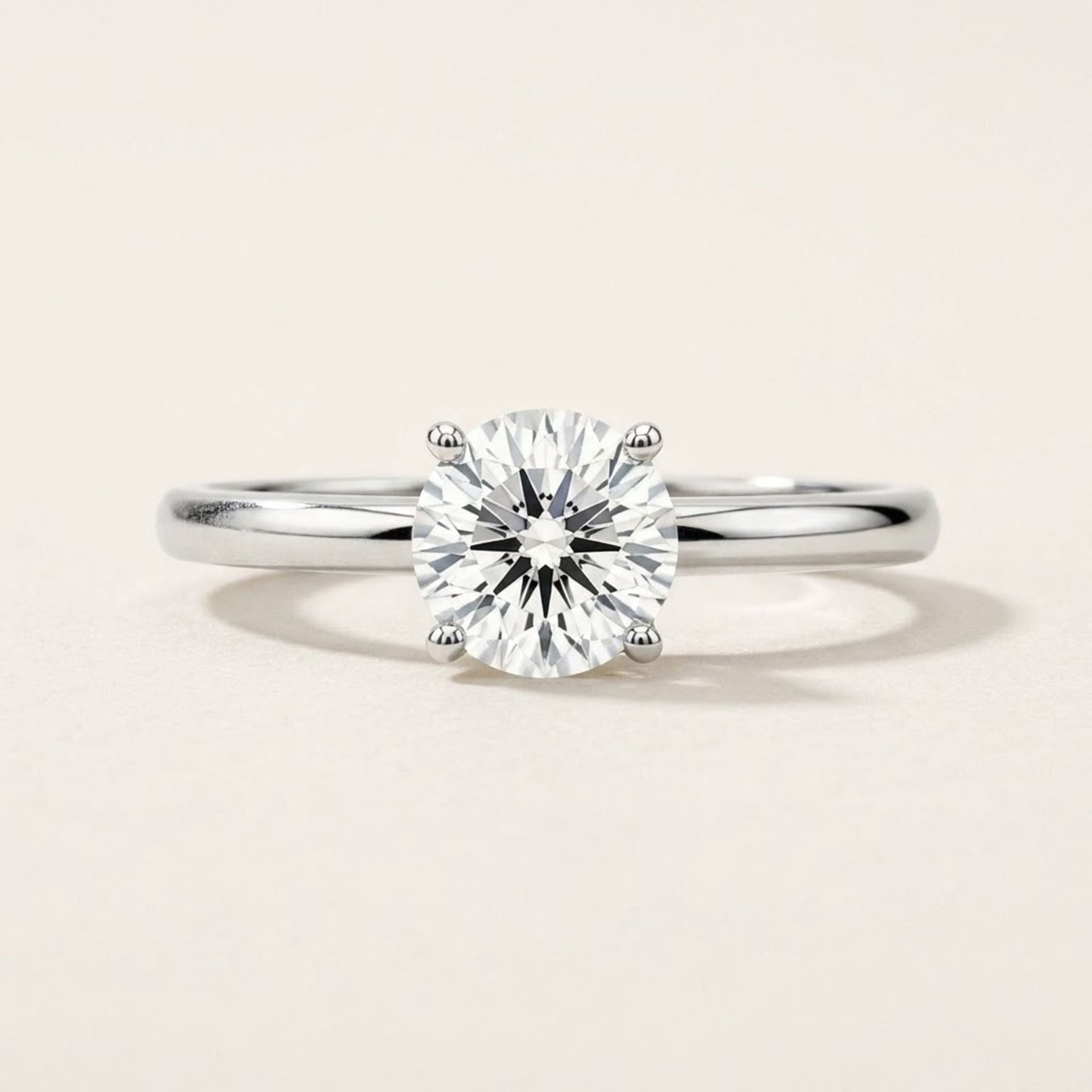 1.00ct Labor Diamant Ring 14k Weissgold — Neuwertig (N) Ringe