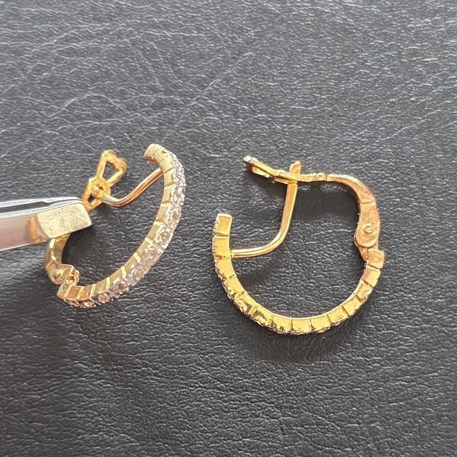Gold 750 Hoop Earrings — Very good / fine (VG+) Earrings