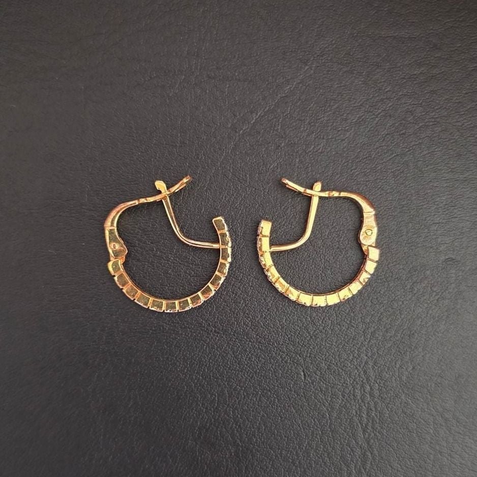 Gold 750 Hoop Earrings — Very good / fine (VG+) Earrings