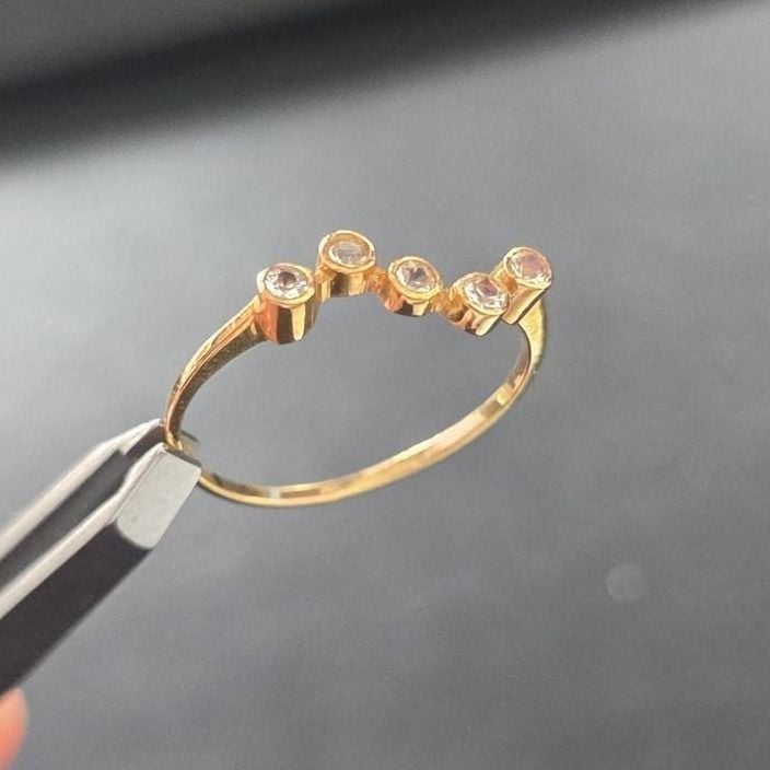 Gold Ring Zirconia 750 — Very good / fine (VG+) Rings
