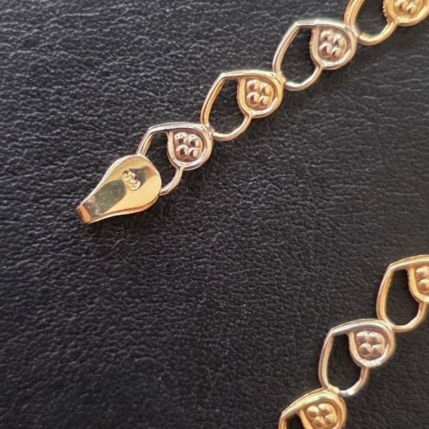 Heart necklace white/yellow gold 45cm — Good (VG) Necklaces & pendants