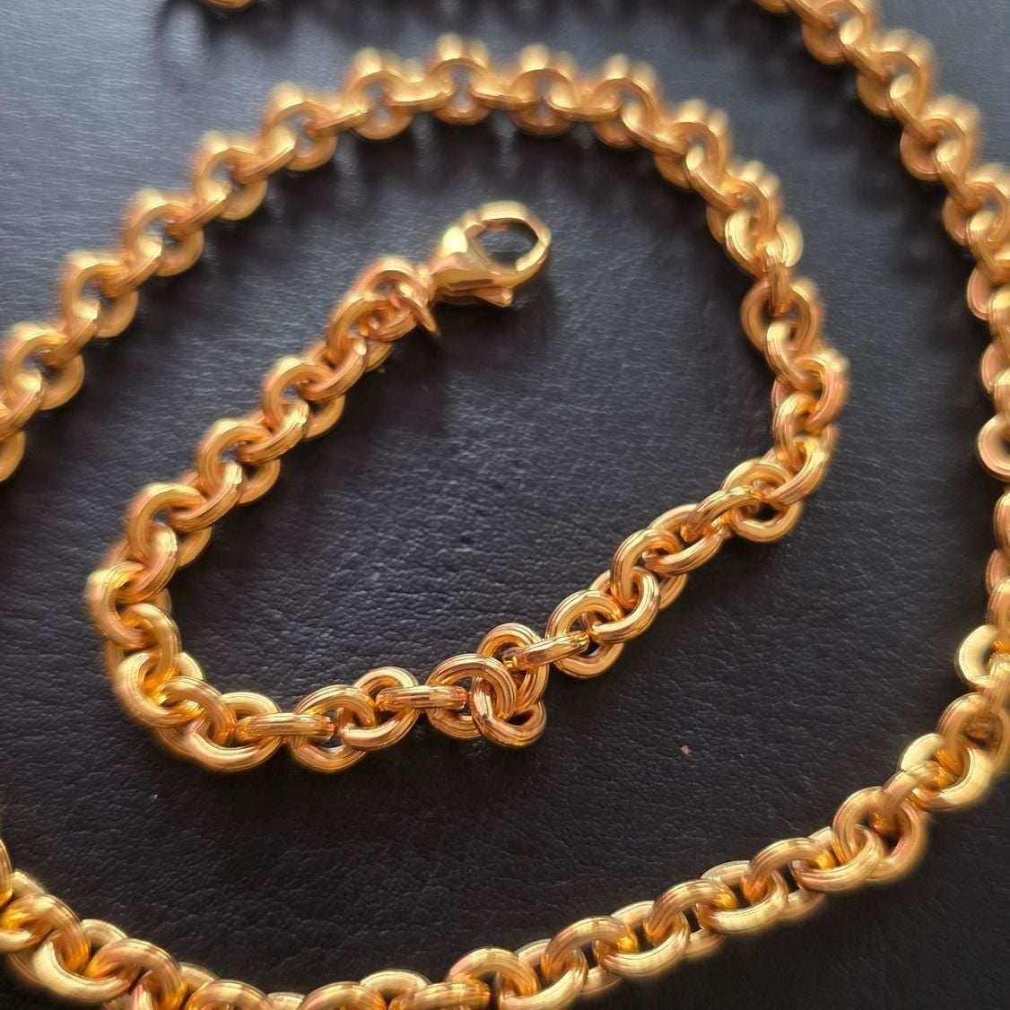 Silver chain gold-plated 45cm — Excellent (M-) Necklaces & pendants